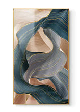 Load image into Gallery viewer, Nordic Modern Abstract Gold Ribbon Canvas Art
