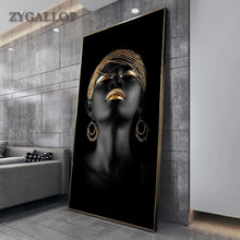 Load image into Gallery viewer, Modern Art Canvas African Black Woman Posters
