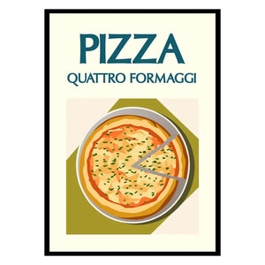 Quattro Formaggi Pizza Poster