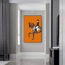 Load image into Gallery viewer, Abstract Horse Painting Knight Canvas Art
