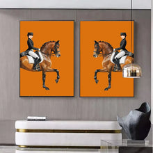 Load image into Gallery viewer, Abstract Horse Painting Knight Canvas Art
