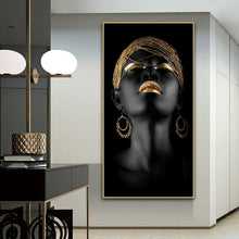 Load image into Gallery viewer, Modern Art Canvas African Black Woman Posters
