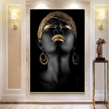 Load image into Gallery viewer, Modern Art Canvas African Black Woman Posters
